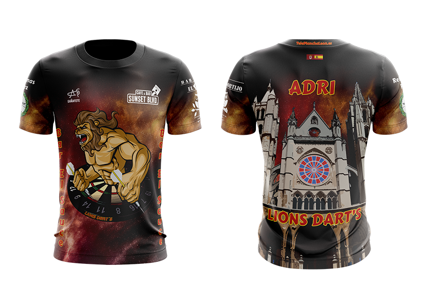 Haz diana vistiendo las equipaciones Gañafote en tus competiciones de Dardos 3